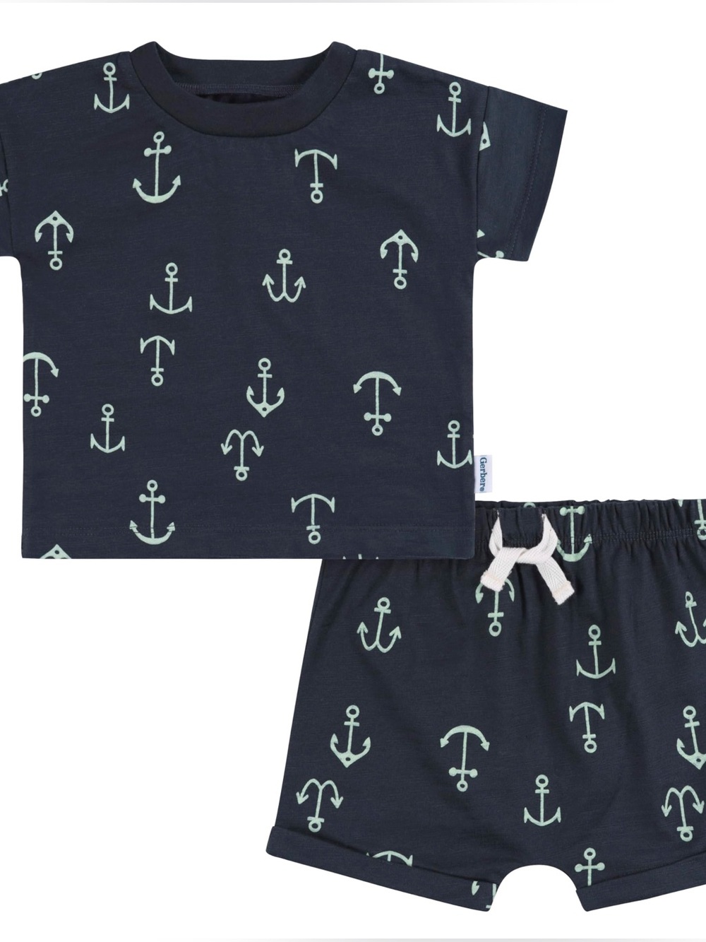Gerber Baby Boys' T-shirt and Shorts - Anchor
